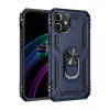 Newface iPhone 12 Kılıf Sofya Yüzüklü Silikon Kapak - Lacivert