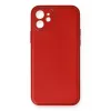 Newface iPhone 12 Mini Kılıf Coco Deri Silikon Kapak - Kırmızı