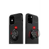 Newface iPhone 12 Mini Kılıf Range Yüzüklü Silikon - Siyah