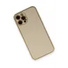 Newface iPhone 12 Pro Kılıf Coco Deri Silikon Kapak - Gold