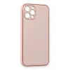 Newface iPhone 12 Pro Kılıf Coco Deri Silikon Kapak - Pembe