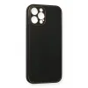 Newface iPhone 12 Pro Kılıf Coco Deri Silikon Kapak - Siyah