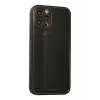 Newface Apple iPhone 12 Pro Kılıf Coco Deri Standlı Kapak - Siyah