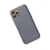Newface iPhone 12 Pro Kılıf Coco Karbon Silikon - Gri