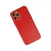 Newface iPhone 12 Pro Kılıf Coco Karbon Silikon - Kırmızı