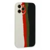 Newface iPhone 12 Pro Kılıf Ebruli Lansman Silikon - Beyaz-Siyah
