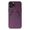 Newface iPhone 12 Pro Kılıf Jack Magneticsafe Lens Silikon - Mürdüm