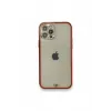 Newface iPhone 12 Pro Kılıf Liva Taşlı Silikon - Kırmızı