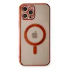 Newface iPhone 12 Pro Kılıf Magneticsafe Lazer Silikon - Kırmızı