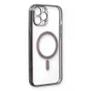 Newface iPhone 12 Pro Kılıf Magneticsafe Lazer Silikon - Siyah
