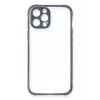 Newface iPhone 12 Pro Kılıf Miami Şeffaf Silikon - Gri