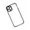 Newface iPhone 12 Pro Kılıf Miami Şeffaf Silikon - Siyah