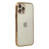 Newface iPhone 12 Pro Kılıf Razer Lensli Silikon - Gold