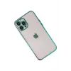 Newface iPhone 12 Pro Kılıf Razer Lensli Silikon - Yeşil