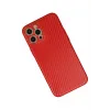 Newface iPhone 12 Pro Max Kılıf Coco Karbon Silikon - Kırmızı