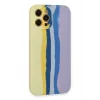 Newface iPhone 12 Pro Max Kılıf Ebruli Lansman Silikon - Sarı-Lila
