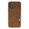 Newface iPhone 12 Pro Max Kılıf Loop Deri Silikon - Kahverengi