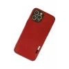 Newface iPhone 12 Pro Max Kılıf Loop Deri Silikon - Kırmızı