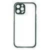 Newface iPhone 12 Pro Max Kılıf Miami Şeffaf Silikon - Koyu Yeşil