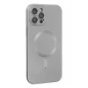 Newface iPhone 12 Pro Max Kılıf Moshi Lens Magneticsafe Silikon - Gümüş