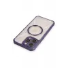 Newface iPhone 12 Pro Max Kılıf Prag Magneticsafe Kapak - Derin Mor