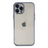 Newface iPhone 12 Pro Max Kılıf Razer Lensli Silikon - Açık Mavi