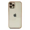 Newface iPhone 12 Pro Max Kılıf Razer Lensli Silikon - Gold