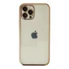 Newface iPhone 12 Pro Max Kılıf Razer Lensli Silikon - Gold