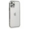 Newface iPhone 12 Pro Max Kılıf Razer Lensli Silikon - Gümüş