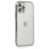Newface iPhone 12 Pro Max Kılıf Razer Lensli Silikon - Gümüş