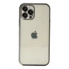 Newface iPhone 12 Pro Max Kılıf Razer Lensli Silikon - Siyah