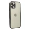 Newface iPhone 12 Pro Max Kılıf Razer Lensli Silikon - Siyah