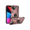 Newface iPhone 13 Kılıf Sofya Yüzüklü Silikon Kapak - Rose