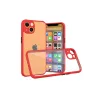 Newface iPhone 13 Mini Kılıf Miami Şeffaf Silikon - Kırmızı