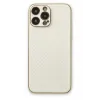 Newface iPhone 13 Pro Kılıf Coco Karbon Silikon - Beyaz