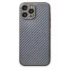 Newface iPhone 13 Pro Kılıf Coco Karbon Silikon - Gri