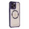 Newface iPhone 13 Pro Kılıf Prag Magneticsafe Kapak - Derin Mor