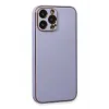 Newface iPhone 13 Pro Max Kılıf Coco Deri Silikon Kapak - Açık Lila