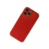 Newface iPhone 13 Pro Max Kılıf Coco Deri Silikon Kapak - Kırmızı