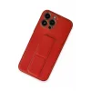Newface iPhone 13 Pro Max Kılıf Coco Deri Standlı Kapak - Kırmızı