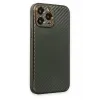 Newface iPhone 13 Pro Max Kılıf Coco Karbon Silikon - Füme