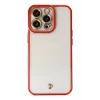 Newface iPhone 13 Pro Max Kılıf Liva Lens Silikon - Kırmızı