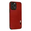 Newface Apple iPhone 13 Pro Max Kılıf Loop Deri Silikon - Kırmızı