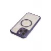 Newface iPhone 13 Pro Max Kılıf Prag Magneticsafe Kapak - Derin Mor