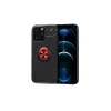 Newface iPhone 13 Pro Max Kılıf Range Yüzüklü Silikon - Siyah-Kırmızı