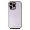 Newface iPhone 13 Pro Max Kılıf Razer Lensli Silikon - Gold