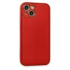 Newface iPhone 14 Plus Kılıf Coco Deri Silikon Kapak - Kırmızı
