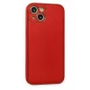 Newface iPhone 14 Plus Kılıf Coco Deri Silikon Kapak - Kırmızı