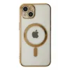Newface iPhone 14 Plus Kılıf Magneticsafe Lazer Silikon - Gold