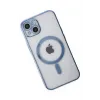 Newface iPhone 14 Plus Kılıf Magneticsafe Lazer Silikon - Sierra Blue